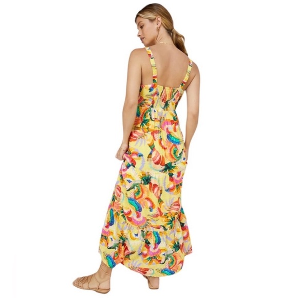 Farm Rio Anthropologie Textured Tropical Maxi
Dress in Tropical Parrot Macaw - S - Picture 2 of 11
